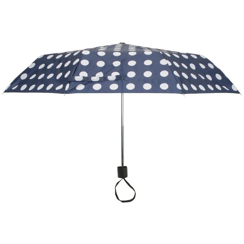 Drizzles Ladies Supermini Fashion Umbrella Blue White Spot