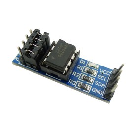 Ferwooh Módulo de memoria EEPROM AT24C256 Chip I2C Serial Interfaz Módulo de memoria de almacenamiento de datos, soporte de chip 8P integrado con indicador LED integrado