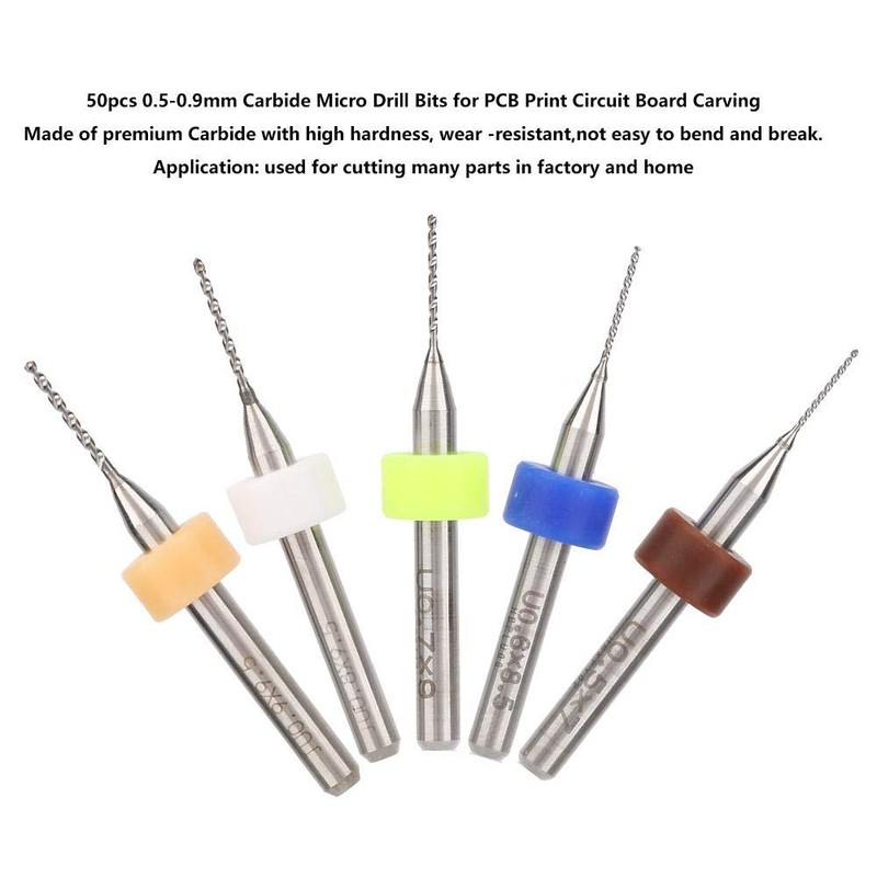 Qiilu PCB Drill Bit, Micro Drill Bit, High Hardness, Abrasion