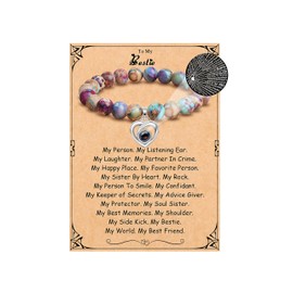 JoycuFF Bestie Gift Ideas From Best Friend, Birthday Gifts for Bestie Unique 100 Languages I Love You Bracelet for Her Christmas Romantic Jewelry for Women