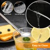 14 Pieces Stainless Steel Drinking Straw Spoon, Reusable Metal Straw