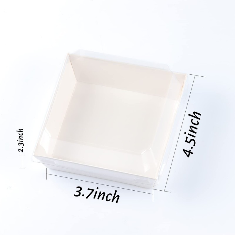 BUIYLV 50 Pack Charcuterie Boxes with Clear Lids, 4 Inches