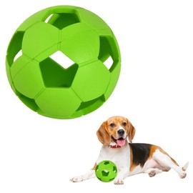 DecorDwell Grid Play Ball Dog, Dog Toy Ball Grid Green, Chew Toy for Dogs Cats, Dog Ball Football, Rubber Toy Ball Pet for Indoor Outdoor Use
