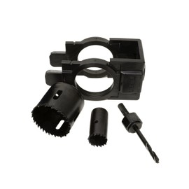 MIBRO 300681 Door Lock and Deadbolt Installation Kit, Made of Carbon Steel and Designed for Wood Doors, Black