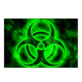 CafePress Green Biohazard Symbol Postcards (Package of 8), 6"x4" Printed Note Card