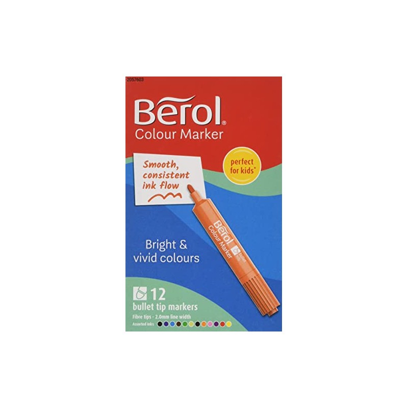 Berol Felt Tip Colouring Markers | Bullet Point (2.0mm) |
