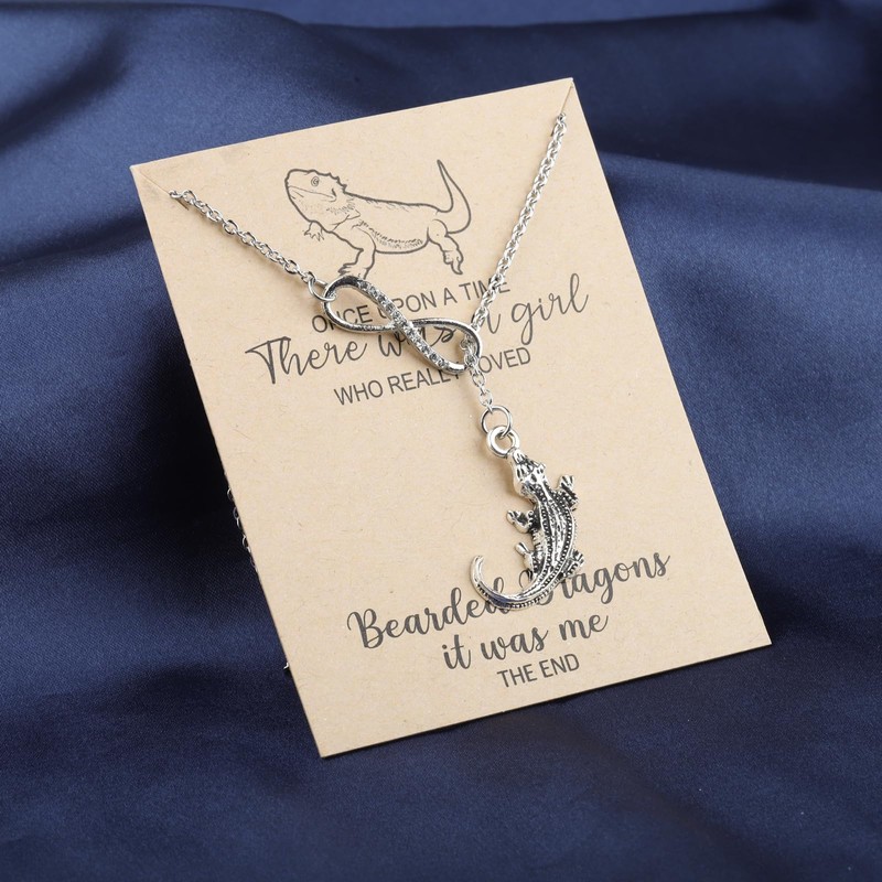 MAOFAED Bearded Dragon Gift Bearded Dragon Necklace Once Upon A