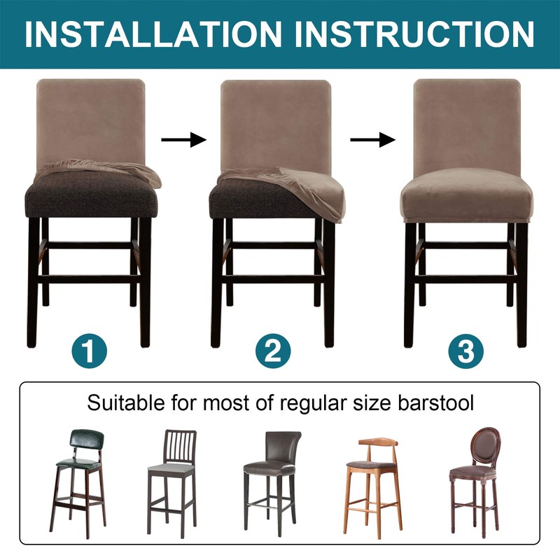 Turquoize Bar Stool Covers 4 Pack Bar Stool Covers with