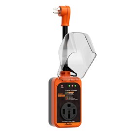 Marsflex 15 Amp to 50 Amp Rv Surge Protector 8000 Joules w/Waterproof Cover LED Light