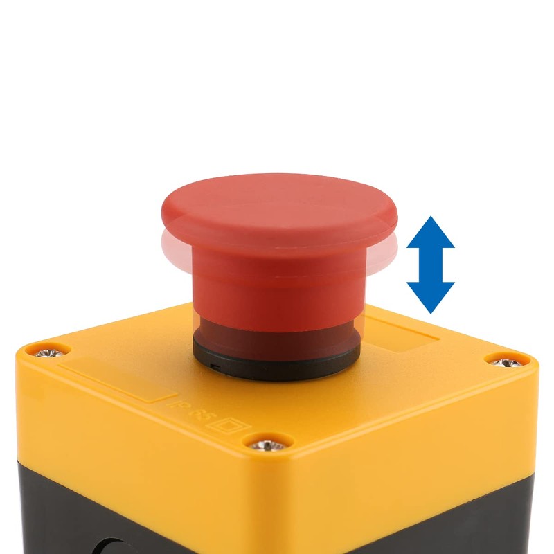 Baomain Red Sign Momentary Emergency Stop Weatherproof Push Button Switch