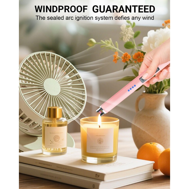 FUKKUDA Electric Candle Lighter with Safety Switch - USB Rechargeable