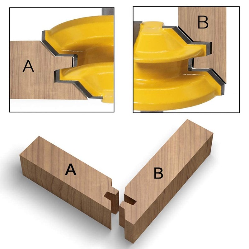 APlus 45 Degree Mitre Glue Cutter Router Bit Woodworking Cutter
