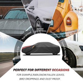 Waterproof All Weather Outdoor Rain Snow Sun Protection Cover，Car Cover for Dodge Charger 2006-2025, Custom Fit Full Exterior Sports car Cover