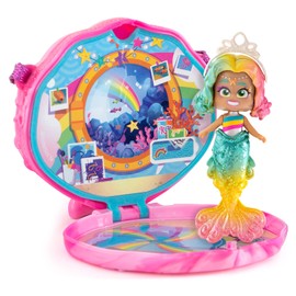 KOOKYLOOS - 1 doll 3 unique expressions! CORAL Mermaid doll with 1 shell-bag, 1 mermaid tail, 1 pet, clothes and accessories