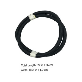 Luxshiny Arab Muslim Scarf Arabic Headband Wrap Aqel Rope Wrap Headwear Arabian Costume Headscarf Headband for Men 56 cm, Black,1