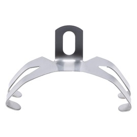 Generisch Bicycle Sliding Bridge Mudguard Mounting Bracket Clamp 65-70 mm Width Silver Steel (Silver 1 Piece)