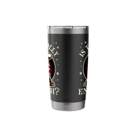 Is This Jolly Enough Funny Black Cat Christmas Tree Lights Stainless Steel Insulated Tumbler