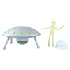 Off the Wall Toys Alien Glow-in-The-Dark UFO Space Ship and