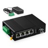 5 Port Gigabit PoE Industrial Switch, IEEE802.3af/at Ethernet, 1 SFP