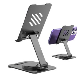 Generic Desktop Cellphone Stand | Desktop Stand Holder for Phone | Portable Height Adjustable Cellphone Cradle Desktop Dock for Living Room Table Bedroom