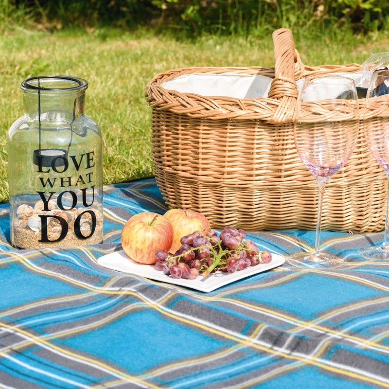 Uquip Scotty Polar Fleece Checquered Picnic Blanket, Scotty M (150