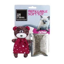 The Pet Cartel Refill Soft Toy Bear, Maroon, One Size, (CAP1400)