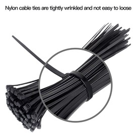 OZSTOCK Cable Ties Zip Ties Nylon UV Stabilised Bulk Black Cable Tie Nylon Zip Ties for Outdoor Use – Heat & Chemical Resistant Secure Wire, Hose, & DIY Organizing (4.00mmx200mm, 200PCS)