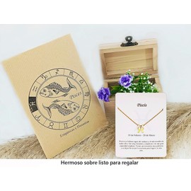 Halskette Sternzeichen Edelstahl Schöne Karte Bedeutung Sternzeichen Anhänger Horoskop Für Frauen oder Mann Geburtstagsgeschenk, Standard, Edelstahl, Nicht zutreffend