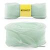 WEGOODZF Flat Ribbon Organza Shoelaces: 4 cm Wide Transparent Snow