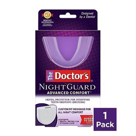 Protector bucal The Doctor’s NightGuard para moler dientes por la noche, incluye estuche de almacenamiento, paquete de 1