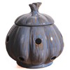 Ceramic Garlic Keeper Storage Holder Jar with Lid, Kitchen Countertop
