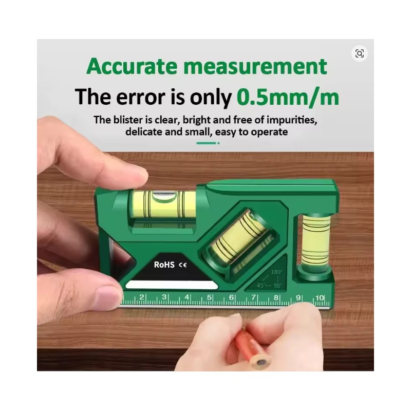 Mini Magnetic Pocket Level for Home & DIY – 3-Angle