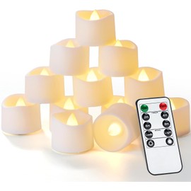 Homemory Homemory 12 Stck Fernbedienung Teelichter mit Timer, flammenlose Kerzen mit Fernbedienung, Teelichter batteriern, 2/4/6/8H Timer, ideal fr Weihnachten, Hochzeit, Party, Warmwei?e Lichter