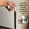 Wooden Walking Cane with Wolf Head Handle, Black Wood and