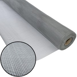 AERZETIX - C54693 - Mesh net for protection against mosquitoes/flies/insects/wasps/bees 100 x 240 cm - Mosquito net window net made of fibreglass - Colour: grey