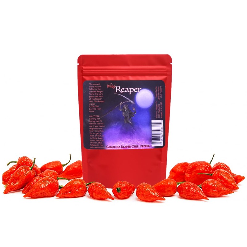 Wicked Reaper Carolina Reaper Peppers – Whole Dried, 5 +