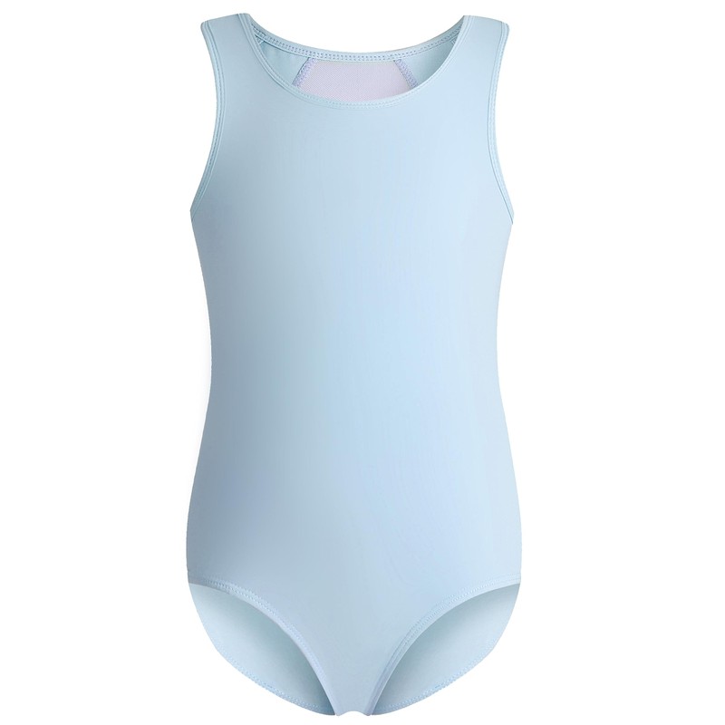 Phineein - Maillot de gimnasia para niñas, espalda de malla,