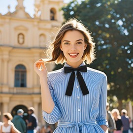 GHTIYLP Bow Ties for Women Girls Pre-tied Adjustable Womens Bow Tie, Solid Color Ribbon Bowtie for Women School Uniform Shirt (Black)