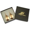 Large Hammered Bronze Teardrop Earrings