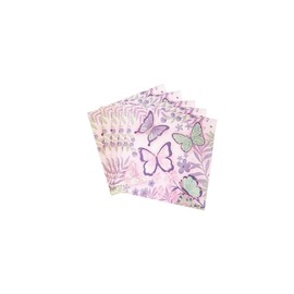 40 Pcs Butterfly Napkins A Little Butterfly is On The Way Napkins Disposable Pink Butterfly Baby Shower Napkins for Butterfly Birthday Decorations,Spring Themed Butterfly Party Supplies(6.5 In)