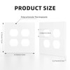 MLLIZH 2-Gang Screwless Duplex Wall Plate, 4.73" x 4.73" Standard