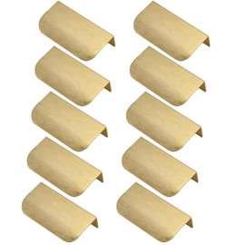 JNRFTY 10 Pack Cabinet Pulls Hidden Drawer Pulls Handle Aluminum Drawer Handles Cabinet Door Handles Pull for Home Kitchen Door Drawer Cabinet (Gold,80mm Total Length)