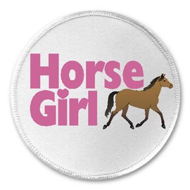 Horse Girl - 3" Sew/Iron On Patch Equestrian Horseback Riding Ride Love Pink