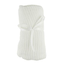 Glamour Girlz Baby Girls Boys Newborn Essentials Gifts Kids Infants Soft Lightweight Fleece Soft Cotton Plush Blanket Wrap Swaddle Crib, Cot Bed, Pram, Car Seat, Moses Basket White