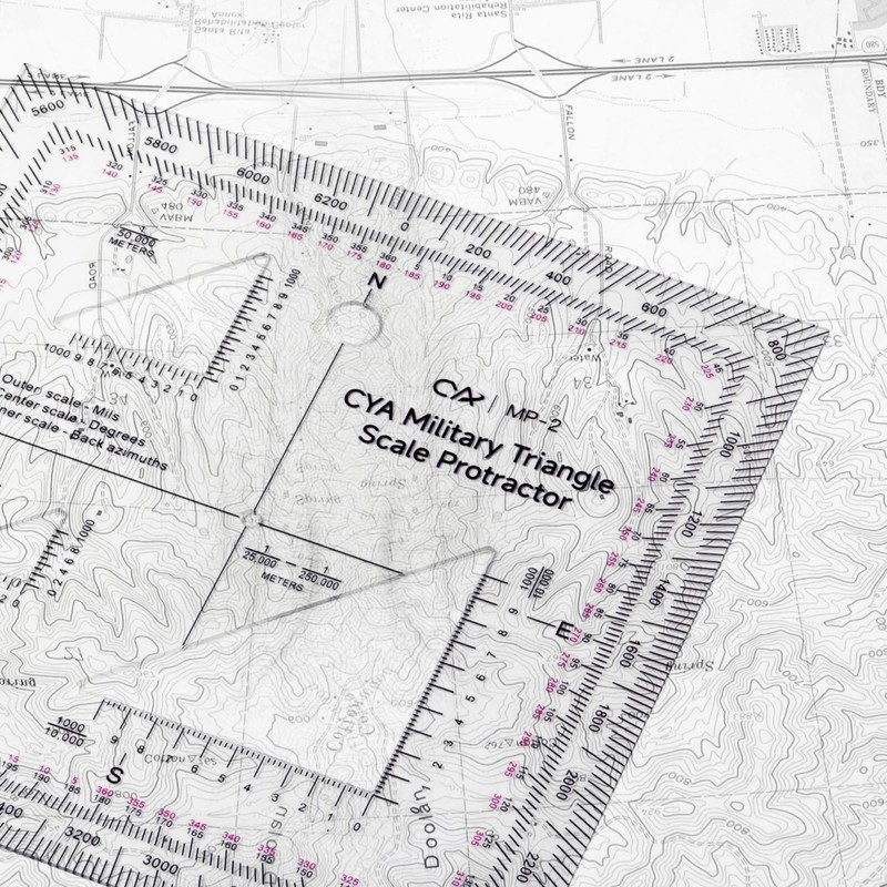 Zonon 5 Inch Military Map Protractor Military Style Utm/mgrs Coordinate