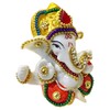 Karigaari Resine Stone God Ganesha Idol (White)