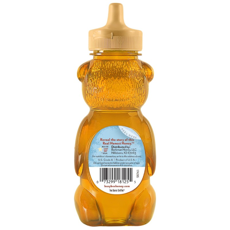 BUSY BEE Honey Bears, New York Raw Honey, 12 OZ