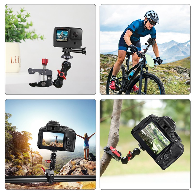 Camera Super Clamp Ball Head Crab Claw Clip Universal Monitor