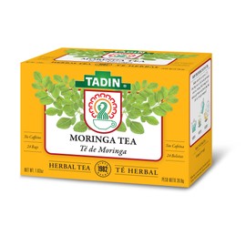Tadin Moringa Herbal Tea, Caffeine Free, 24 Tea Bags Per Box, Pack of 6 Boxes Total