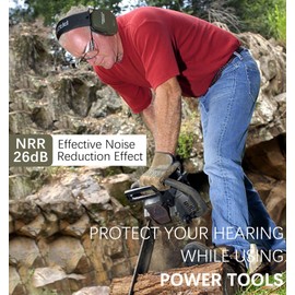 PROHEAR 016 Orejeras de seguridad para disparos, NRR 26dB reducción de ruido delgado pasivo protector auditivo con auriculares de perfil bajo, protectores de oídos plegables compactos para rango de pistolas, caza (verde)